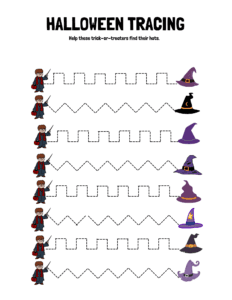 dotted line worksheet for nursery