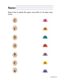 alphabet matching worksheets for preschool