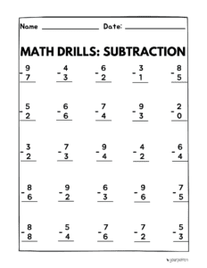 Kindergarten Subtraction Worksheets PDF