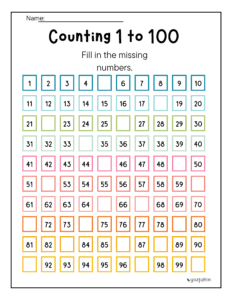missing numbers worksheets for kindergarten