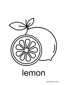 lemon coloring sheets