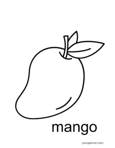 mango coloring sheets