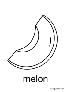 Melon coloring sheets