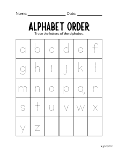 Alphabet Practice Worksheets