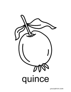 Quince coloring sheets