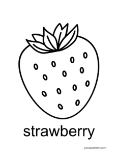 Strawberry coloring sheets