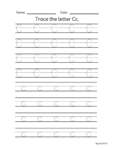 alphabet tracing worksheets