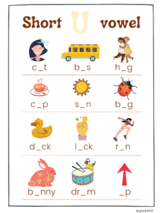 Short Vowel Worksheets Pdf