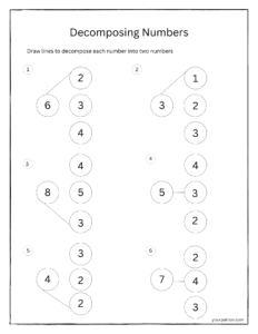 decomposing numbers worksheets