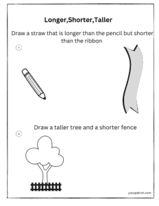 Length Practice Worksheets for Grade 1