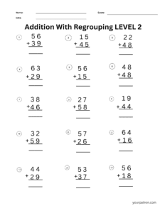 Addition Worksheets For Grade 2