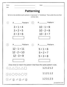 Grade 2 Pattern Worksheets