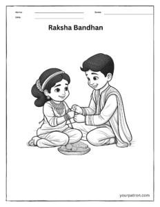 Raksha Bandhan colouring Pages