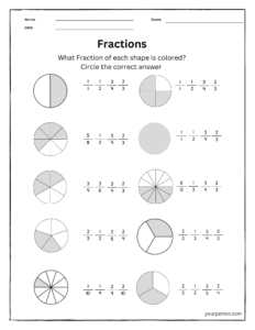 fraction for grade 1