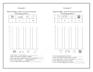 bar graph worksheets for kindergarten