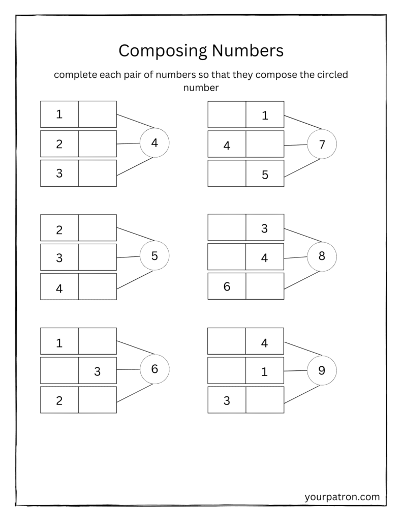 Composing Numbers Worksheets