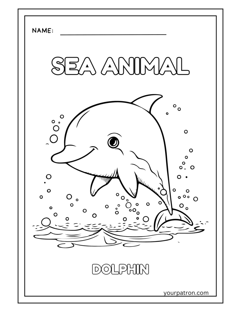 Free 5 Sea Life Coloring Book Pages PDF Printables - YourPatron