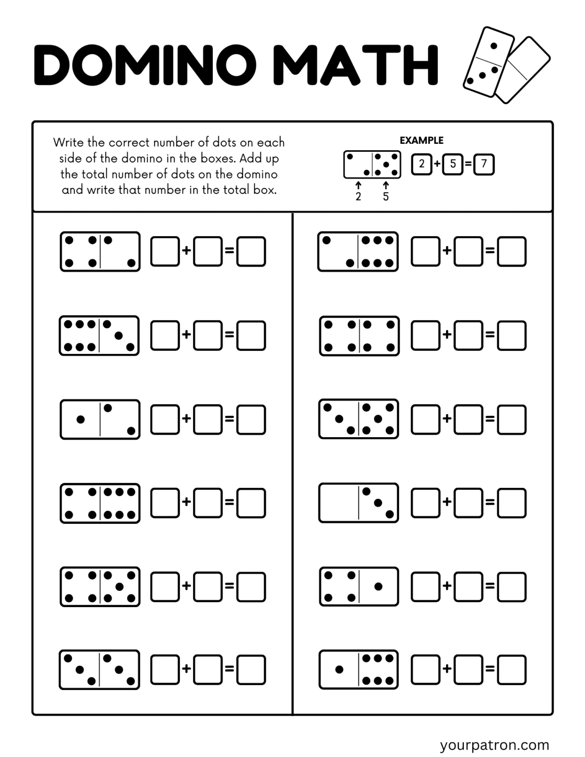 Grade 1 Addition Worksheets -YourPatron