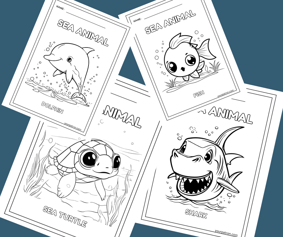 Sea Life Coloring Book Pages