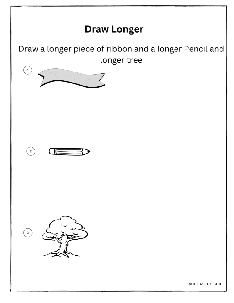 Length Practice Worksheets for Grade 1