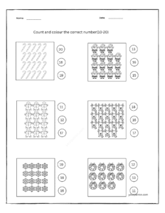 Preschool Christmas math worksheets