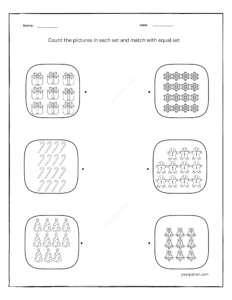 Christmas Match set worksheets for preschool