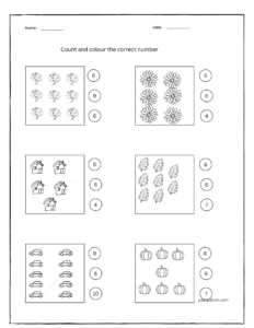 preschool counting worksheets