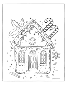 Gingerbread coloring pages