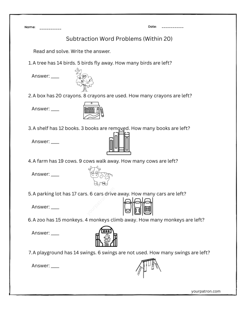 Grade_1_Subtraction_Word_Problems_Within_20