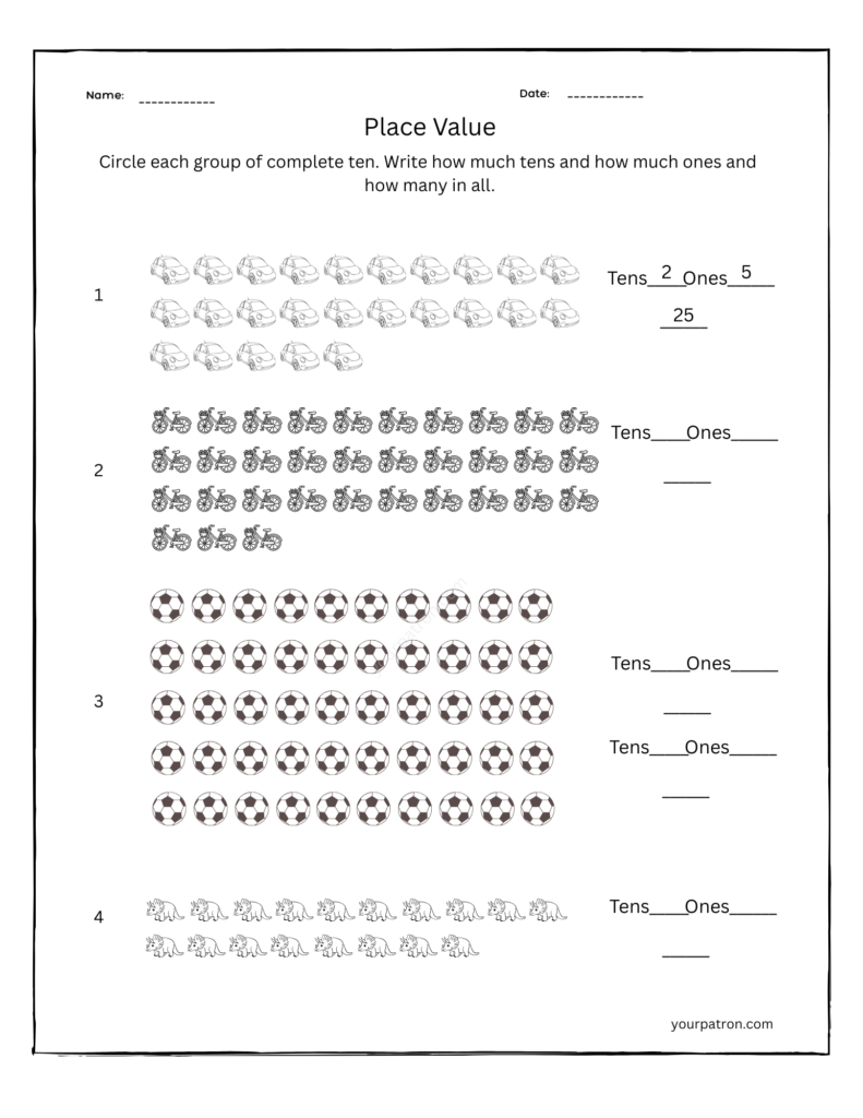 Place-value-count-in-groups-grade-1-vehicles