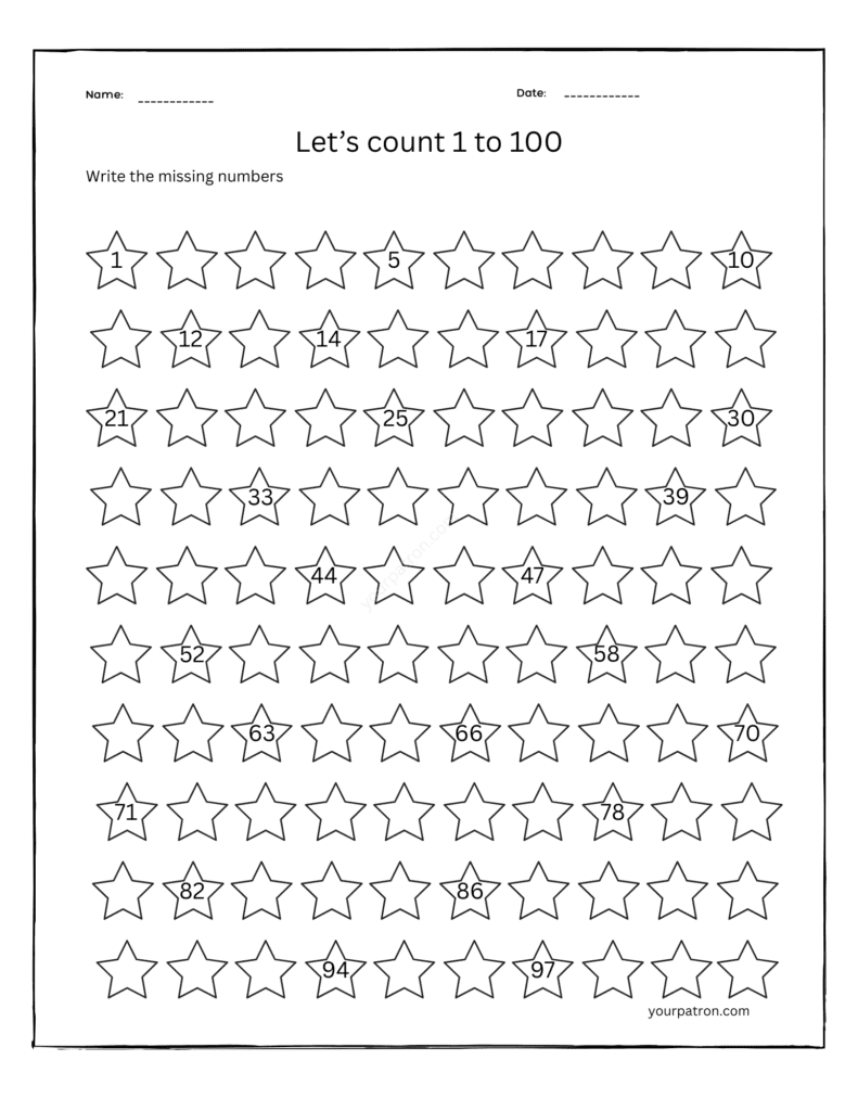 Number Sense and Place Value Worksheets for grade 1