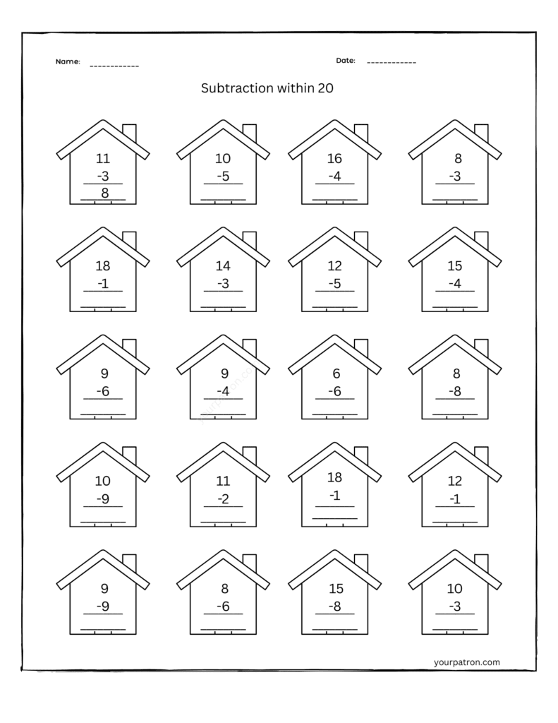 grade-1-house-subtraction-worksheets-printable