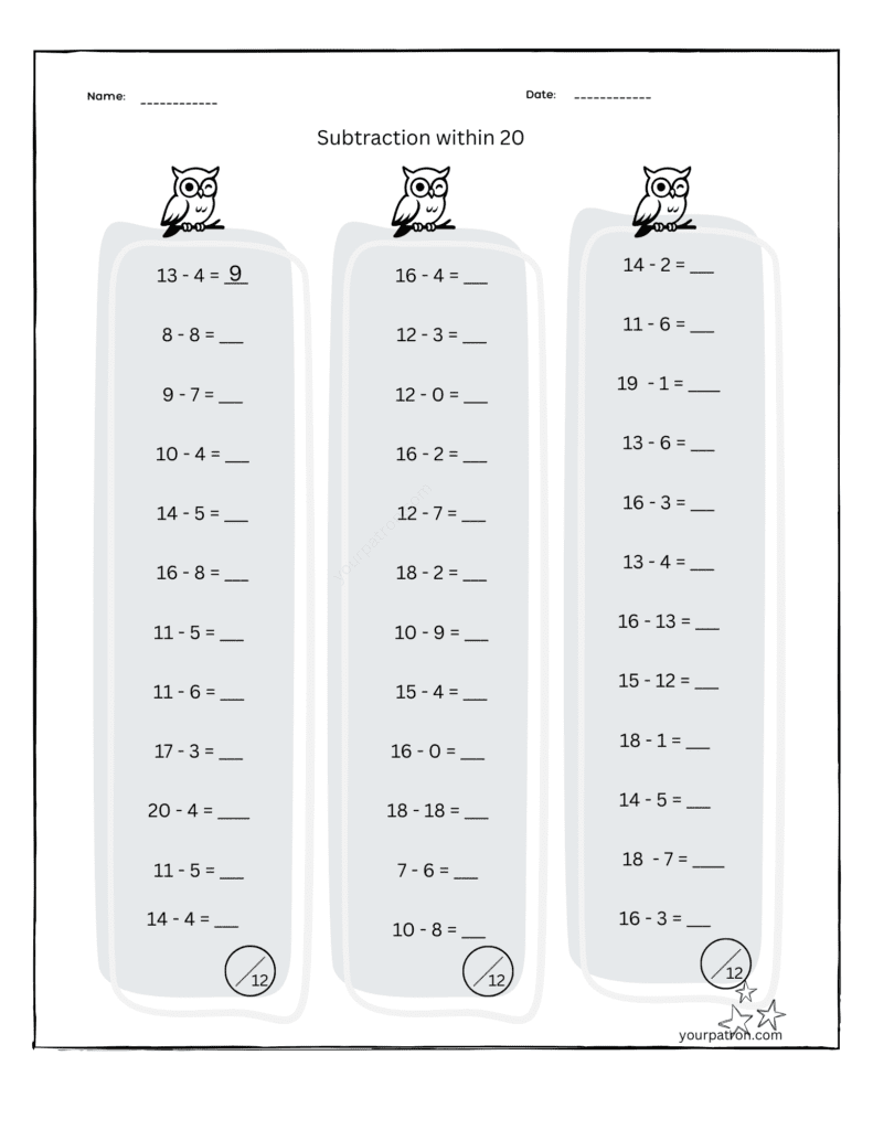 grade-1-subtraction-within-20-simple-number