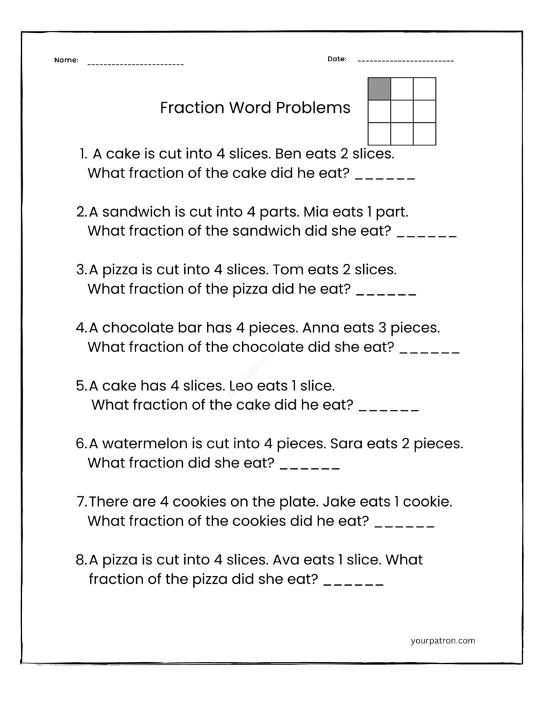 2nd-grade-fraction-word-problrms-worksheets
