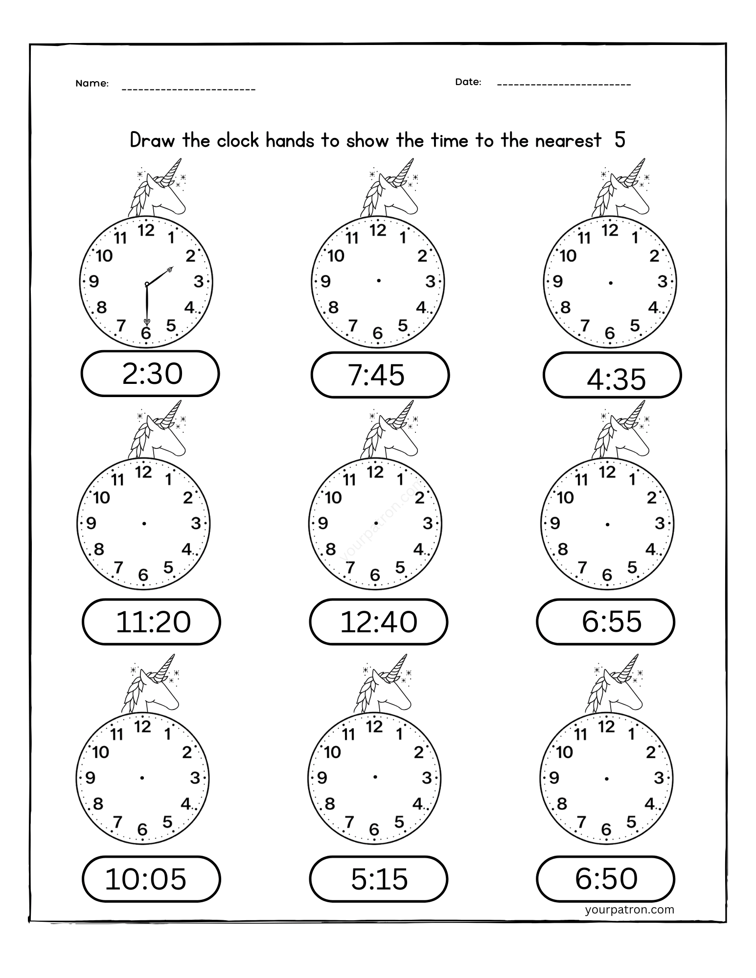 analog-clock-draw-hands-worksheet-grade-2