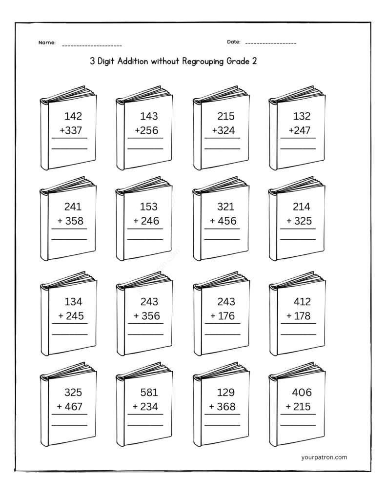 printable-grade-2-addition-of-3-digit-witout-regrouping