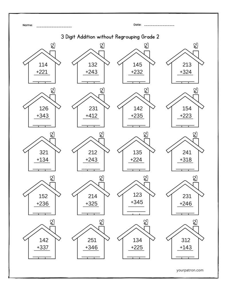sweethome-grade-2-addition-of-3-digit-witout-regrouping