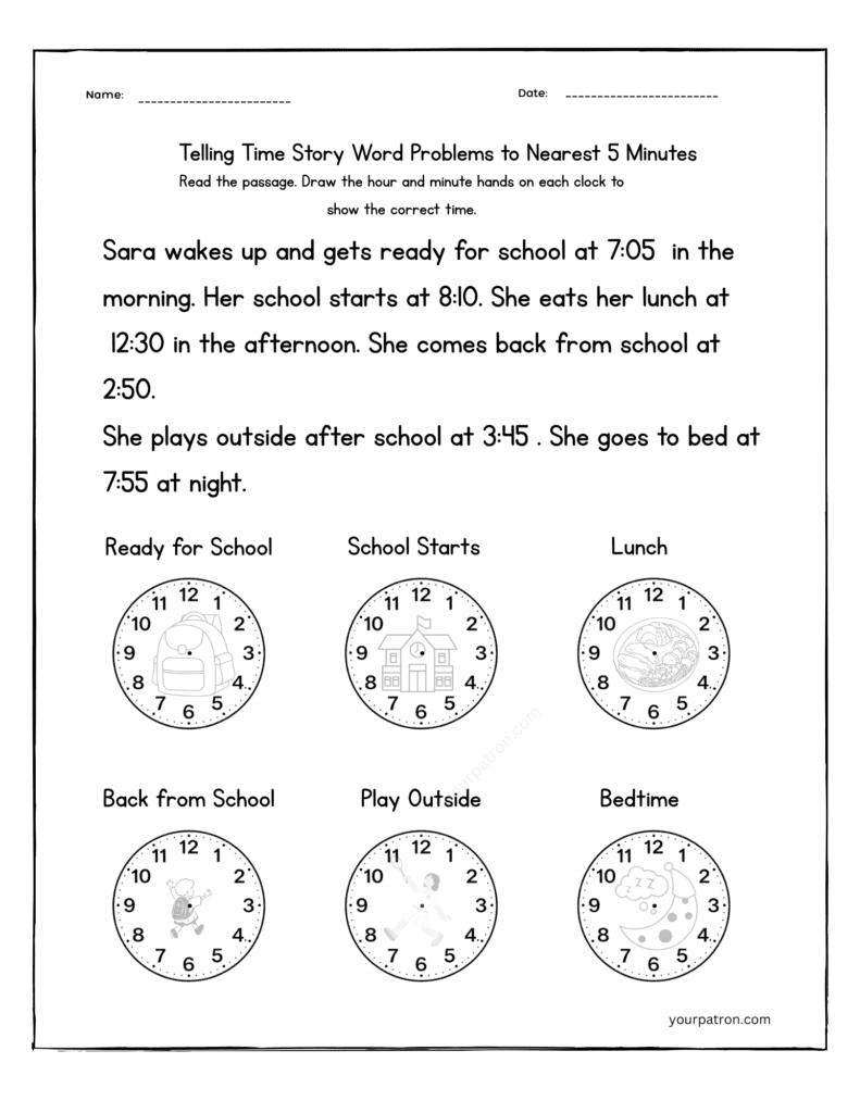 telling-time-worksheet-nearest-5-minutes